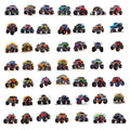 50/100pcs Cartoon Monster Truck Stickers Cute Vinyl Decals For Luggage Laptop Water Bottle Guitar Phone Waterproof Graffiti