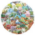 50PCS Creative Greenhouse Flower Decoration Stickers DIY Graffiti Skateboard Phone Case Tablet Electronic Stickers