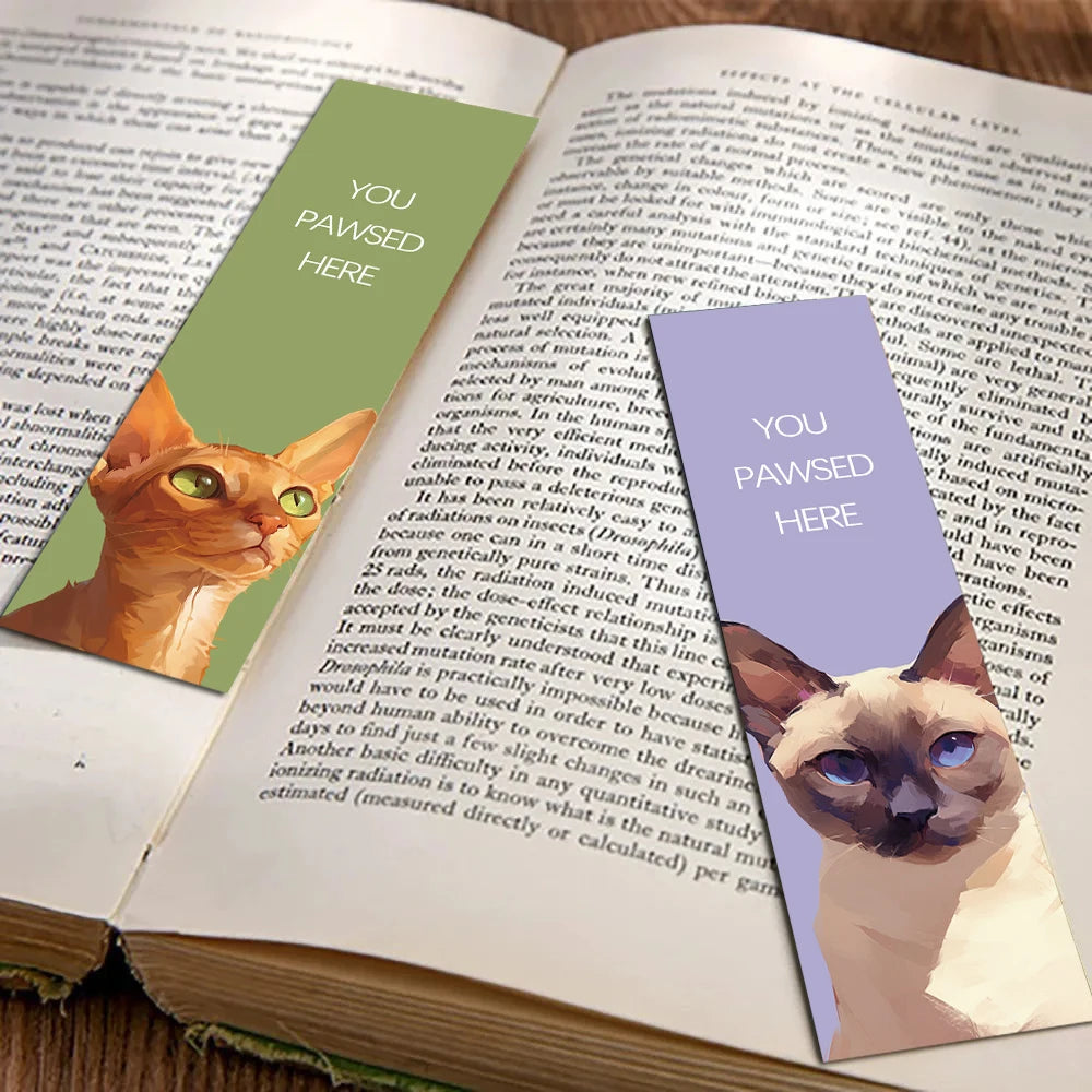 30PCS Cat Bookmark DIY Waterproof Landscape Butterfly Bottle Skateboard Streetwear Luggage Handmade Aesthetic Decals﻿ Bookmarks