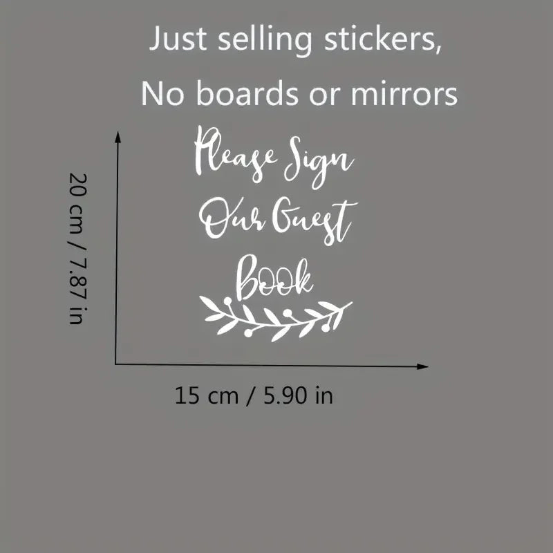 1pc, Please Sign Our Guest Book, Wedding Sign DIY Guest Book, Sign Chalkboard Sticker, Wedding Ceremony Decor, Wedding Supplies