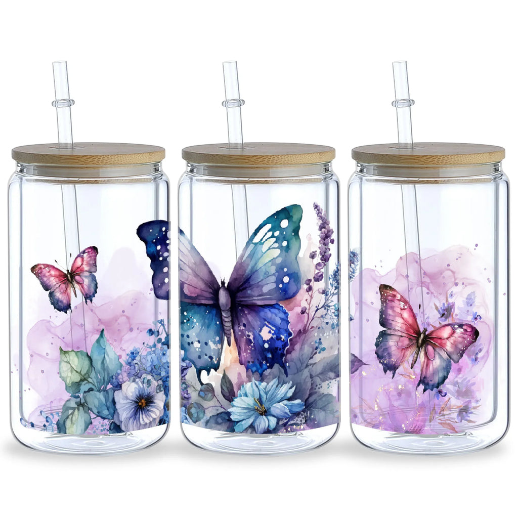 5 sheets of Butterfly,UV grade waterproof scratch-resistant self-adhesive paper,3D crystal DIY mugs,water bottles,glass cups