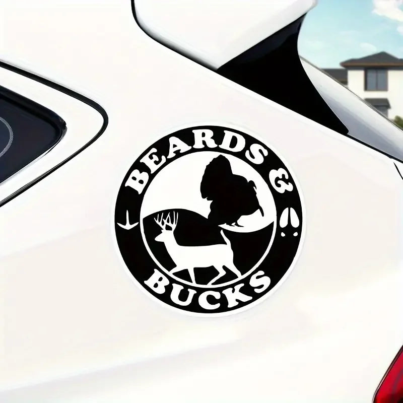 Bearded Stag Deer Turkey Hunting Car Truck Window Bumper Vinyl Graphic Decal Sticker