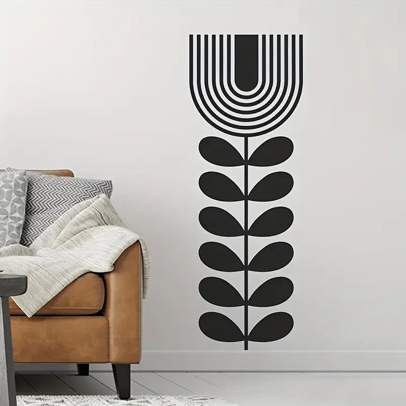 One Piece Bohemian Arch Wall Sticker Geometric Black Line Wall Sticker Minimalist Art Modern Wall Sticker