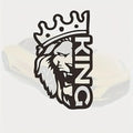 1pc Car Sticker 3.94x6.89inch Waterproof Decal Lion Crown King Design Vinyl Window Sticker, Laptop Sticker, Glass Sticker
