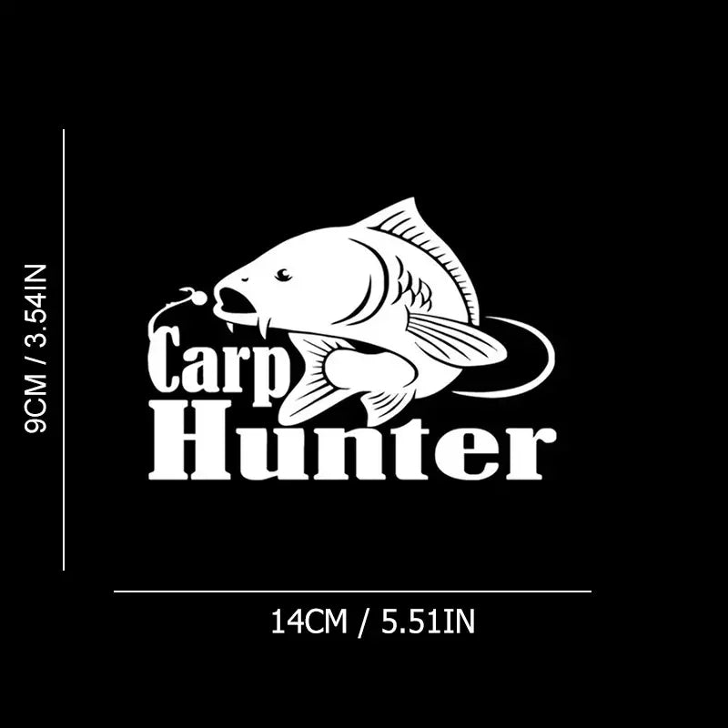 Carp Hunter Fishing Fashion Car Sticker For Laptop Bottle Truck Phone Motorcycle Van SUV Vehicle Paint Window Wall Cup Fishing B