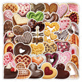 50/100Pcs Fresh Cartoon Heart Shape Food Doodle Stickers for Suitcase Shoe Rack Stationery Box Guitar Piano No Repeat Decals