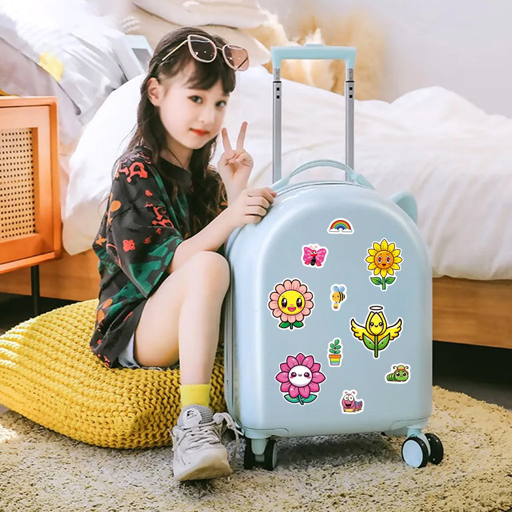 8/16/24 Pcs Cartoon Sunflower Large Size Puzzle Creative Stickers for Gift Decoration Suitcase Notebook Fridge Car Reusable