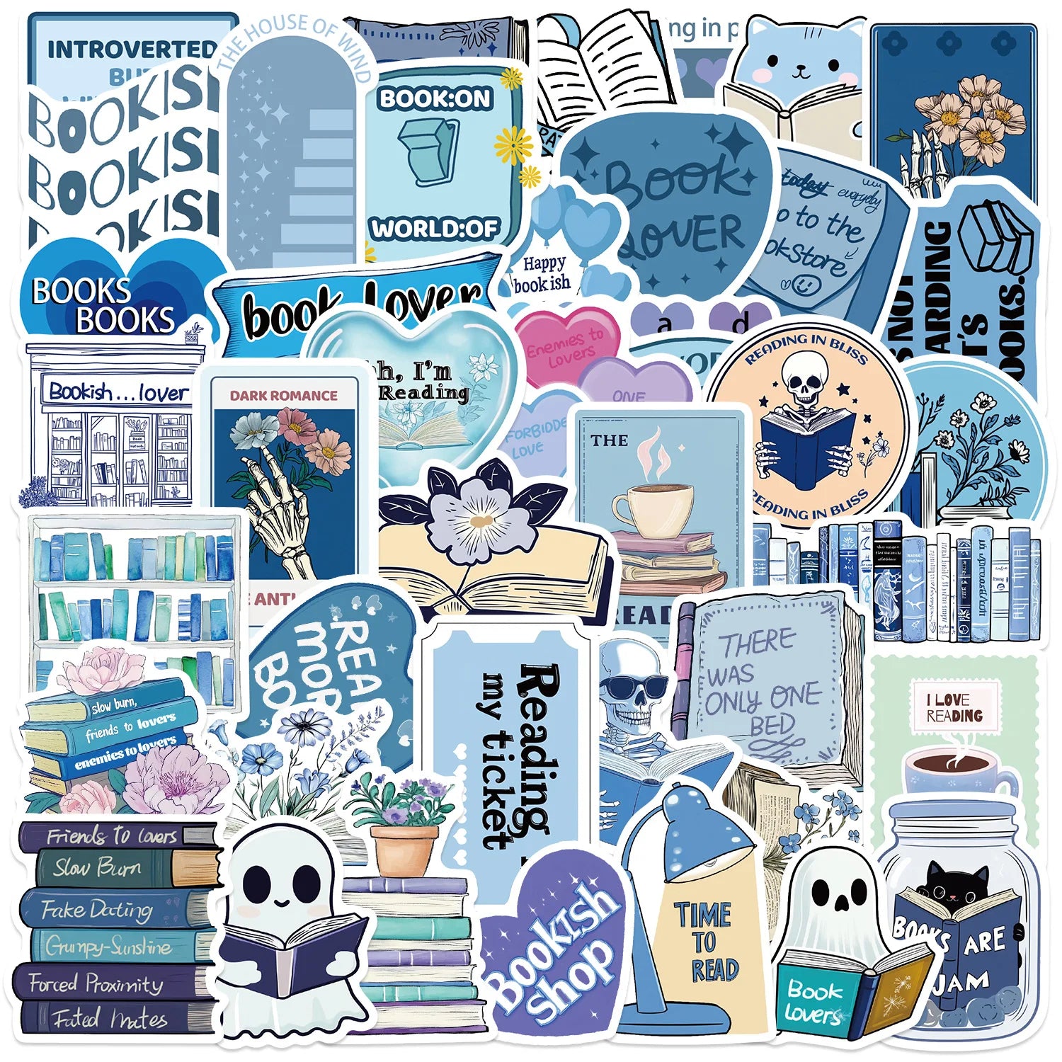 50/100PCS Cartoon Autumn Season Bookworm Graffiti Stickers Decoration Guitar Notebook Luggage DIY Cross border Waterproof