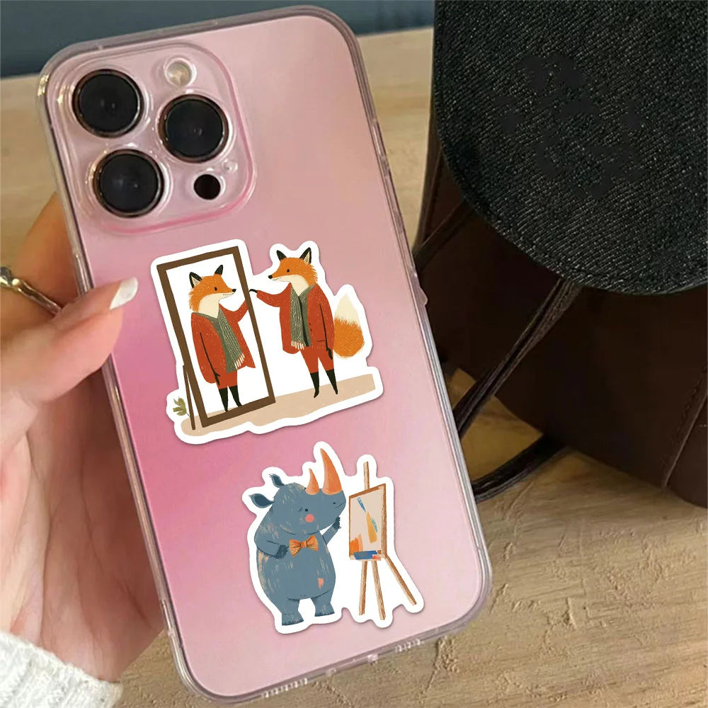 50PCS Minimalist Children's Storybook Illustration Decoration DIY Creative Phone Cases Laptop Cups Speakers Toy Stickers