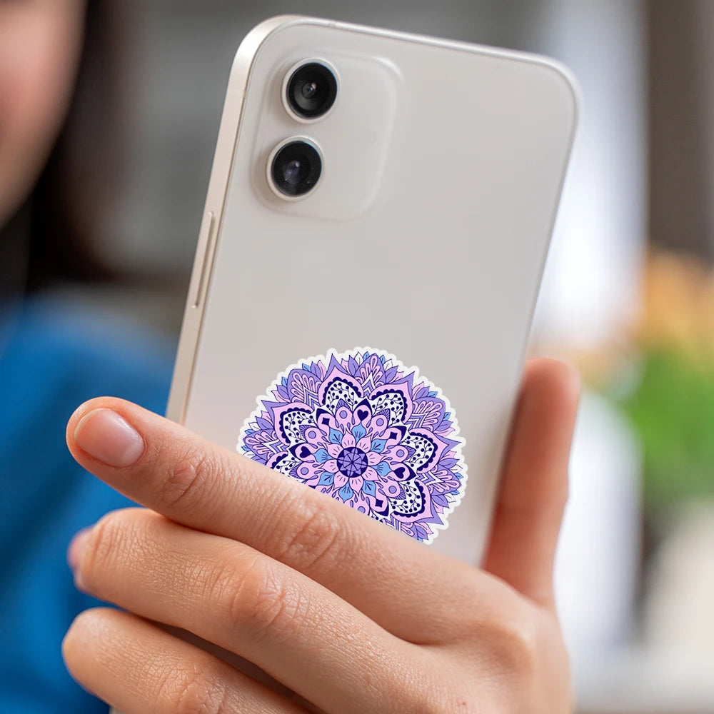 50PCS Fresh Plant Flower/Datura Stickers for Mobile Computers, Water Cups, Decorative Stickers for Laptops Waterproof  Stickers