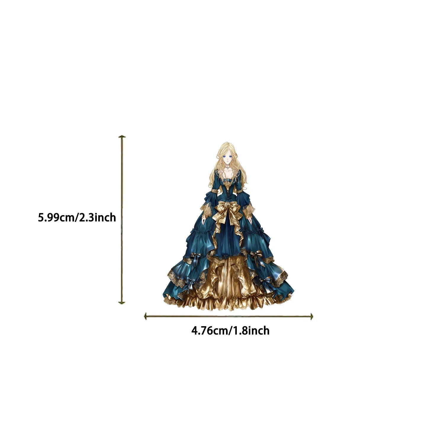 50-100PCS Cartoon Princess Skirt Sticker Pack Waterproof Transparent PET Hand Account Decorative Guitar Notebook Stickers
