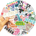50PCS Cartoon Sober Graffiti Stickers Decorative Guitar Notebook Luggage DIY Waterproof Stationery Stickers