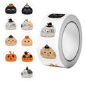 500Pcs/Roll Halloween Themed Gift Sealing Stickers 2.5cm/1.0in DlY Holiday Decoration Trick or Treat Labels Perfect For Adorning