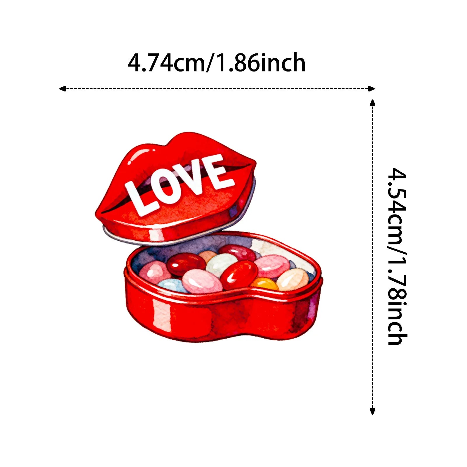 56/112Pcs Valentine's Day Red Stickers for Gift Box Case File Bag Lunch Box Helmet Drawer Fridge Wardrobe Reusable Decoration