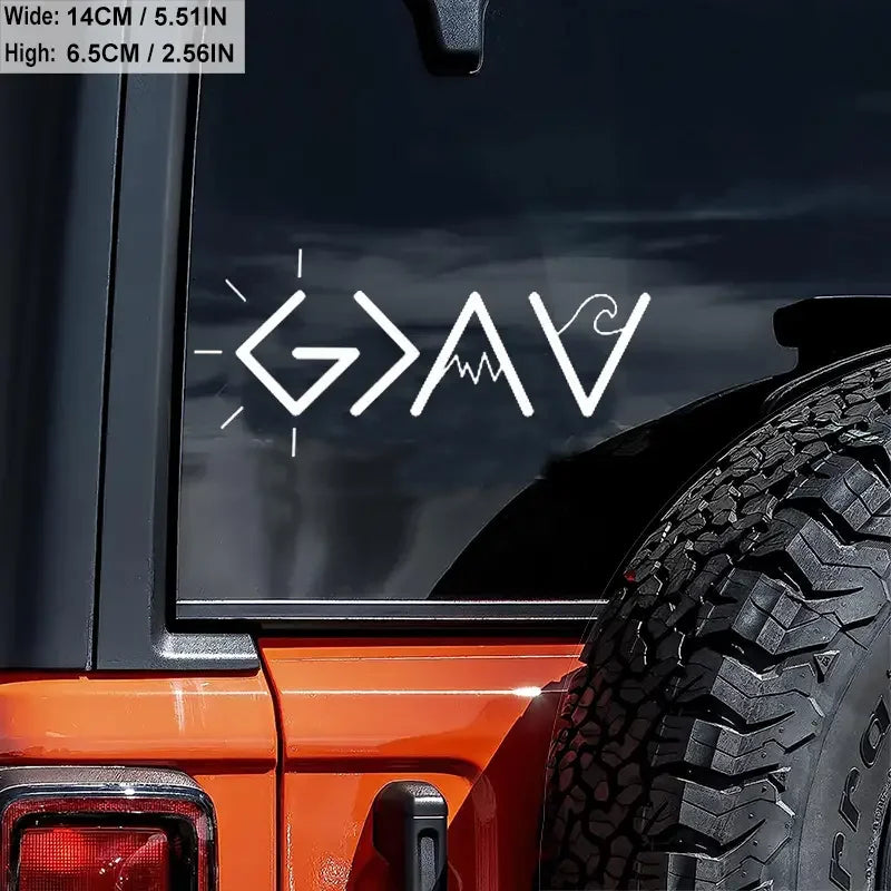 God Is Greater Than The Highs And Lows Religious Car Stickers For Motorcycle Vehicle Paint Window Toolbox Guitar Scooter Decals