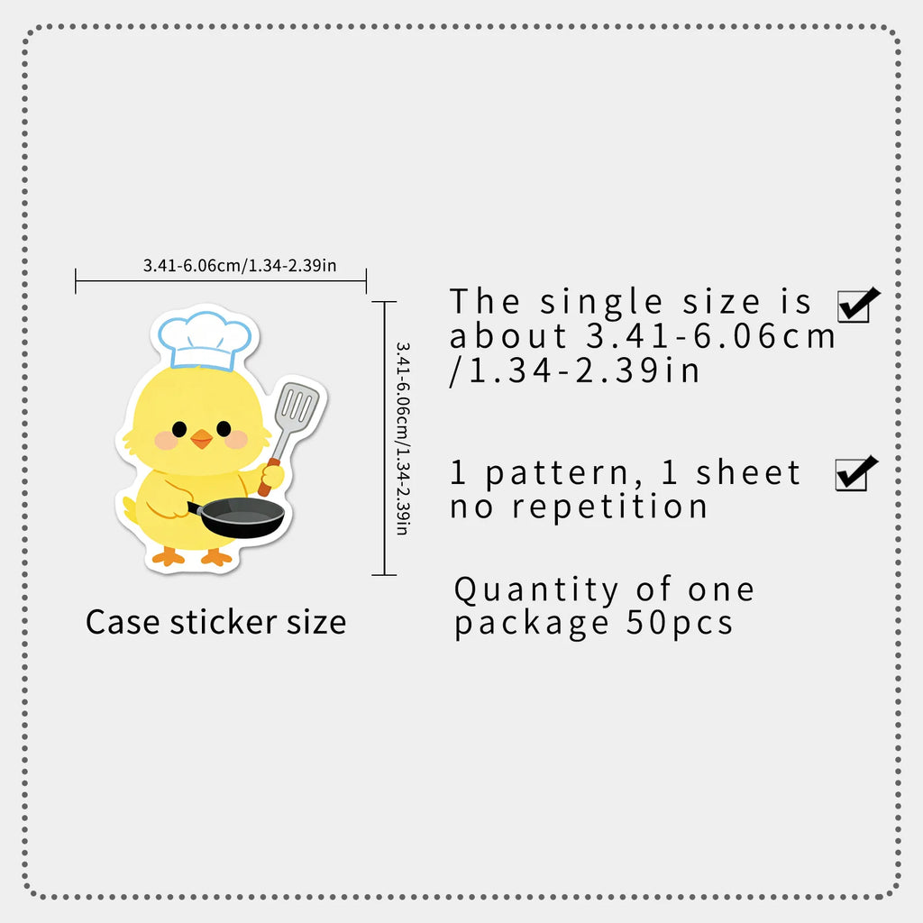 50/100PCS Graffiti Small Animal Stickers Cute Hand drawn Cartoon Waterproof Decoration Handheld Stationery Stickers