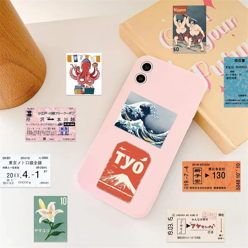 10/30/50PCS Cartoon Japan Spots PVC Sticky Sticker Aesthetic DIY Children's Decoration Scrapbooking School Supplies
