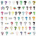 60/120PCS Fun Question Mark Graffiti Sticker Car Luggage Case Water Bottles Helmet Notebook Stationery Sticker