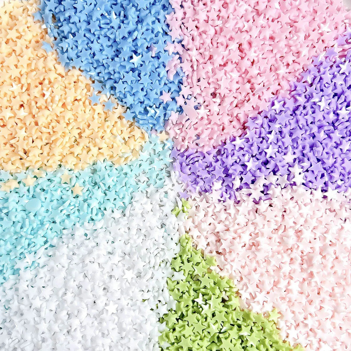 30pcs Sweet Mini Star Nail Charms Multi Colors Pentagram Resin Rhinestones Nail Art Decorations DIY Nail Art Accessory Materials