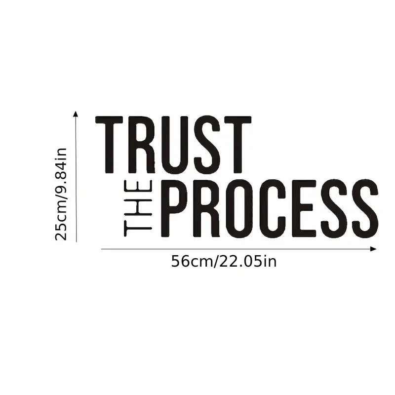[Professional Decor] Trust The Process Motivational Wall Decal - Vinyl Sticker for Gym, Office, Classroom, or Physical Relax Roo