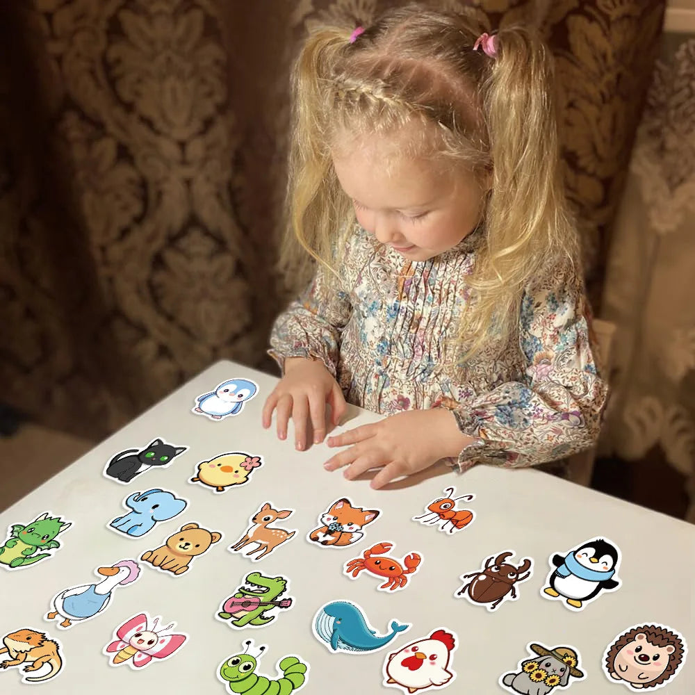 200PCS Small Size Cute Cartoon Animal Graffiti Stickers For DIY Decor Children Notebook Luggage DIY Waterproof Stationary
