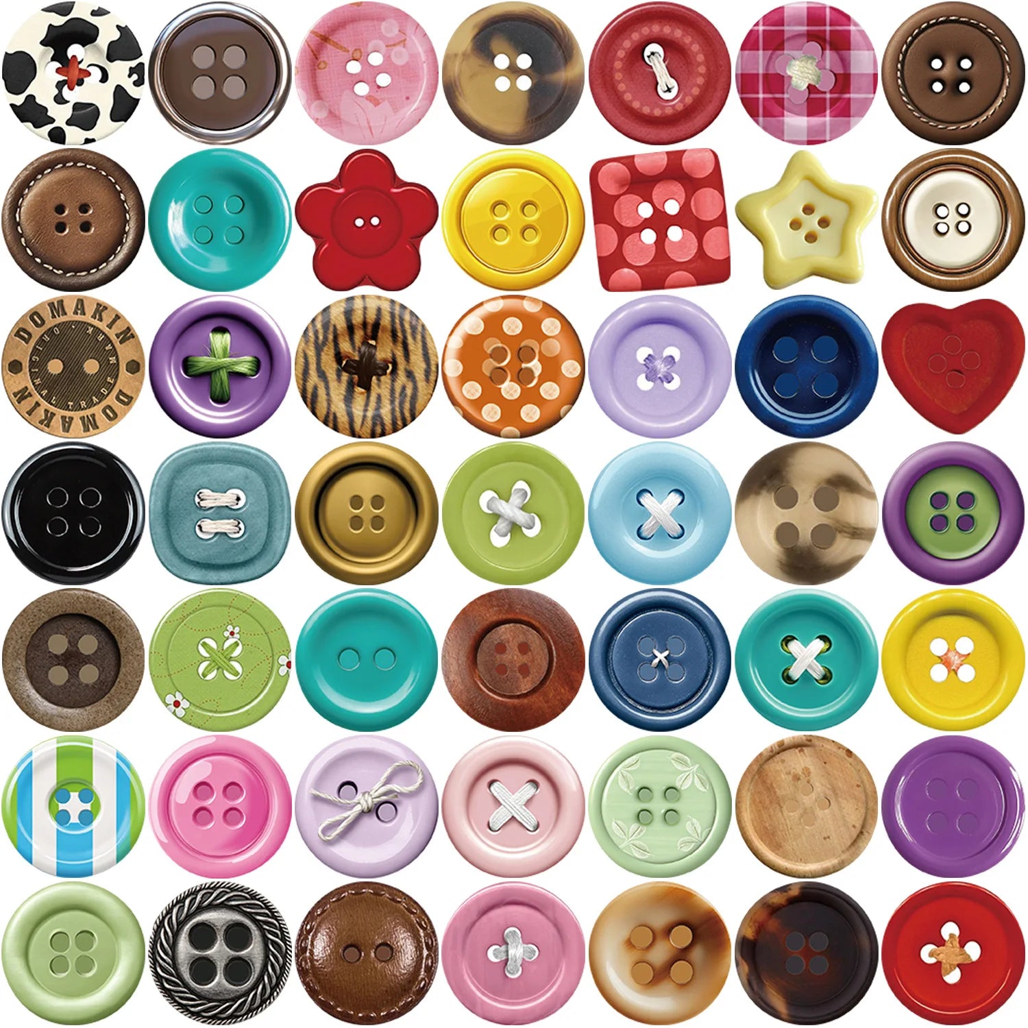 50PCS Cartoon Button Graffiti Stickers Waterproof DIY Stickers Decorative Stationery Water Cup Motorcycle Scooter Sticker