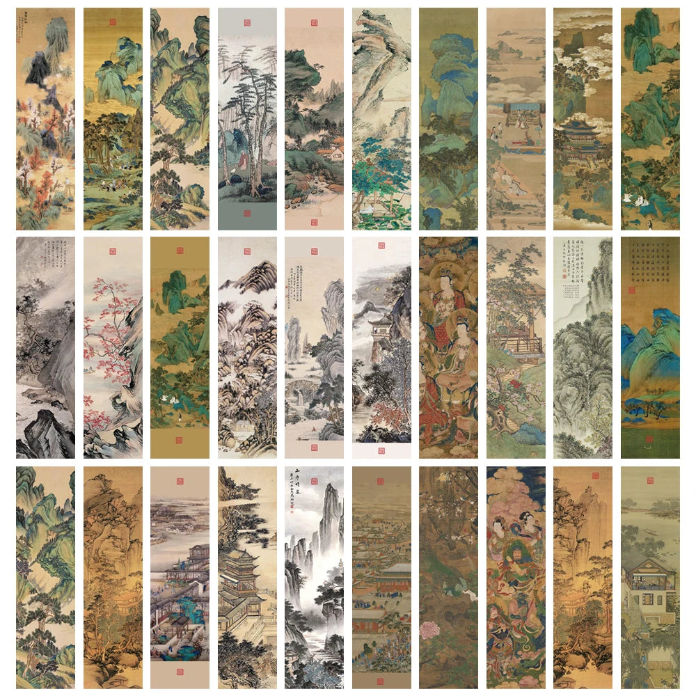 30PCS Vintage Autumn bookmarks Harajuku Notebook Reading Student High Beauty Reading Record Durable Gifts Exquisite Book Clip