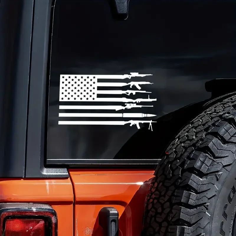 Legacy Innovations American US Flag Car Sticker For Laptop Bottle Truck Phone Motorcycle Van SUV Vehicle Paint Window Wall Cup F