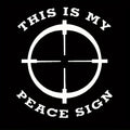 This Is My Peace Sign Target Scope Cross Hunt Funny Car Stickers For Laptop Water Bottle Motorcycle Vehicle Paint Toolbox Guitar
