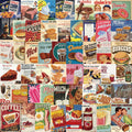 50PCS Retro Cartoon Food Stickers Notebook Gift Living Room For Laptop Creative Luggage Motorcycle Coffee Graffiti Phone Sticker
