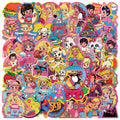 50/100PCS Cute Retro Stickers Luggage Phone Water Cup Decoration Waterproof DIY Stationery Stickers