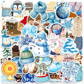 50/100 Pcs Nordic Style Winter Atmosphere Doodle Stickers for Cup Notebook Skate Stationery Box File Holder Helmet Removable