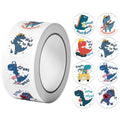 1Roll(500pcs) 1'' Round Cartoon Reward Dinosaurs Stickers for Kids Teacher  School Supplies Animal Incentive Home Decor