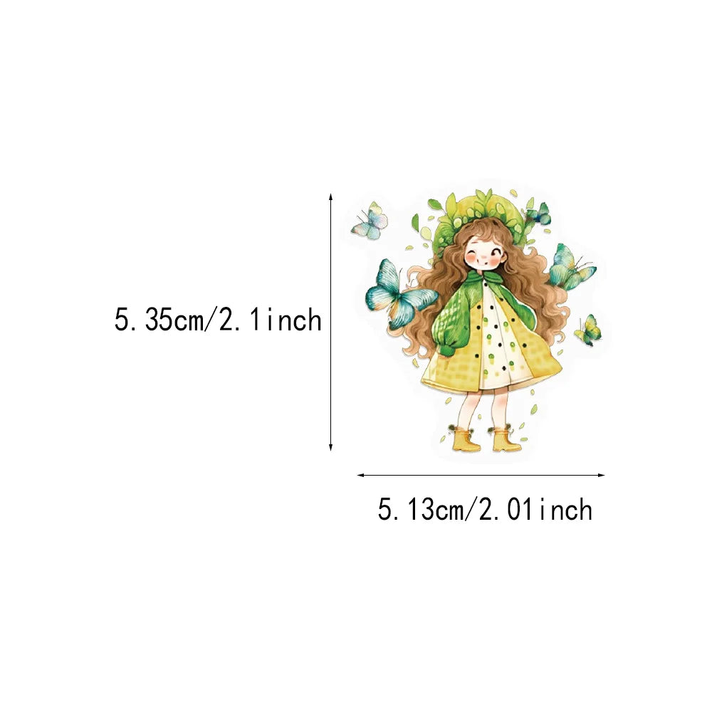 50PCS Fairy Tale Princess Cartoon Decorative Stickers DIY Graffiti Skateboard Phone Case Tablet Decorative Toy Stickers