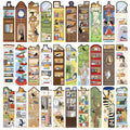 30PCS Cartoon Cat World Bookmark Card Reading Laptop Luggage Waterproof Graduation Students Graffiti Stationery Pages Bookmarks