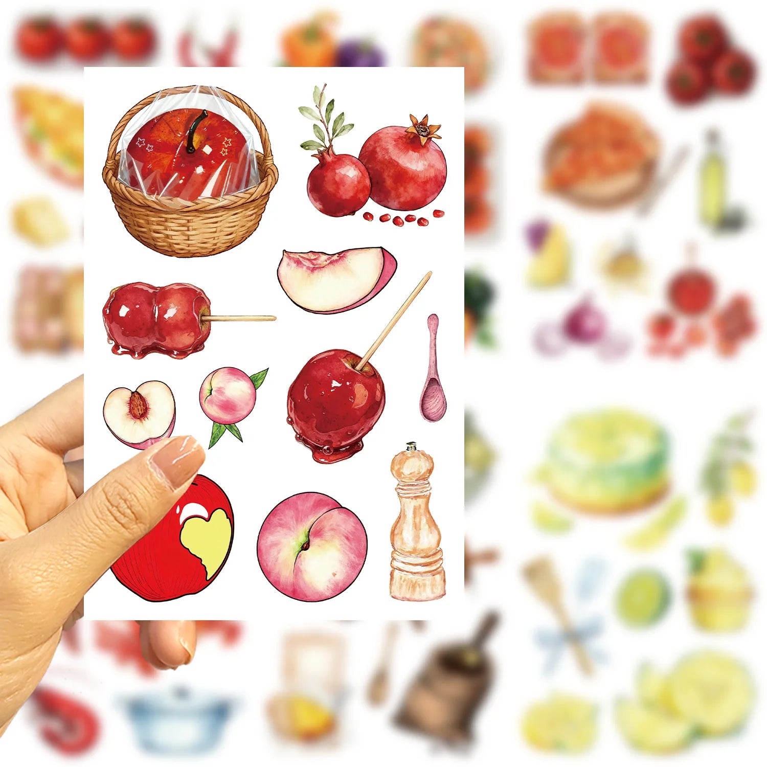 8/16/24PCS Puzzle Sticker Cartoon Food Make a Face Sticker DIY Handicrafts Waterproof Notebook Stationery Sticker