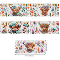 5 Sheets Animal UV DTF Cup Stickers, DTF Friction Transfer Stickers, Waterproof Transfer Stickers for 16oz Glass Cups, DIY