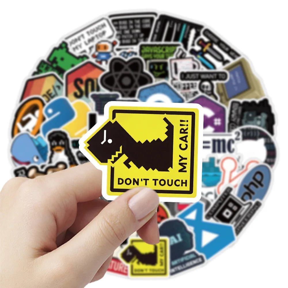 60/120PCS Programmer Computer Programming Graffiti Stickers Notebook Skateboard Stationary Laptop Waterproof Creative Stickers