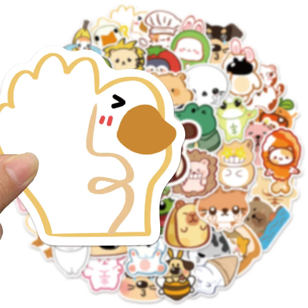 50PCS Abstract Animal Cartoon Decoration DIY Stickers Sketchbook Handmade Mobile Luggage Skateboard Waterproof Stickers