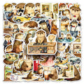 50-Pack Cartoon Otter Stickers Waterproof Decorative Decals for Water Bottles Laptops Mobile Phones Notebooks Luggage