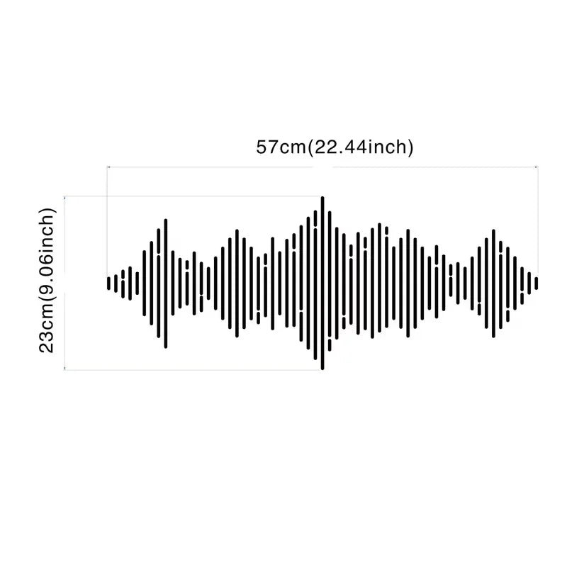 Audio Wave Wall Decal Sound Wave Wall Sticker Music Notes Wall Decor Vinyl Music Wall Art Musician Wall Sticker Recording Studio