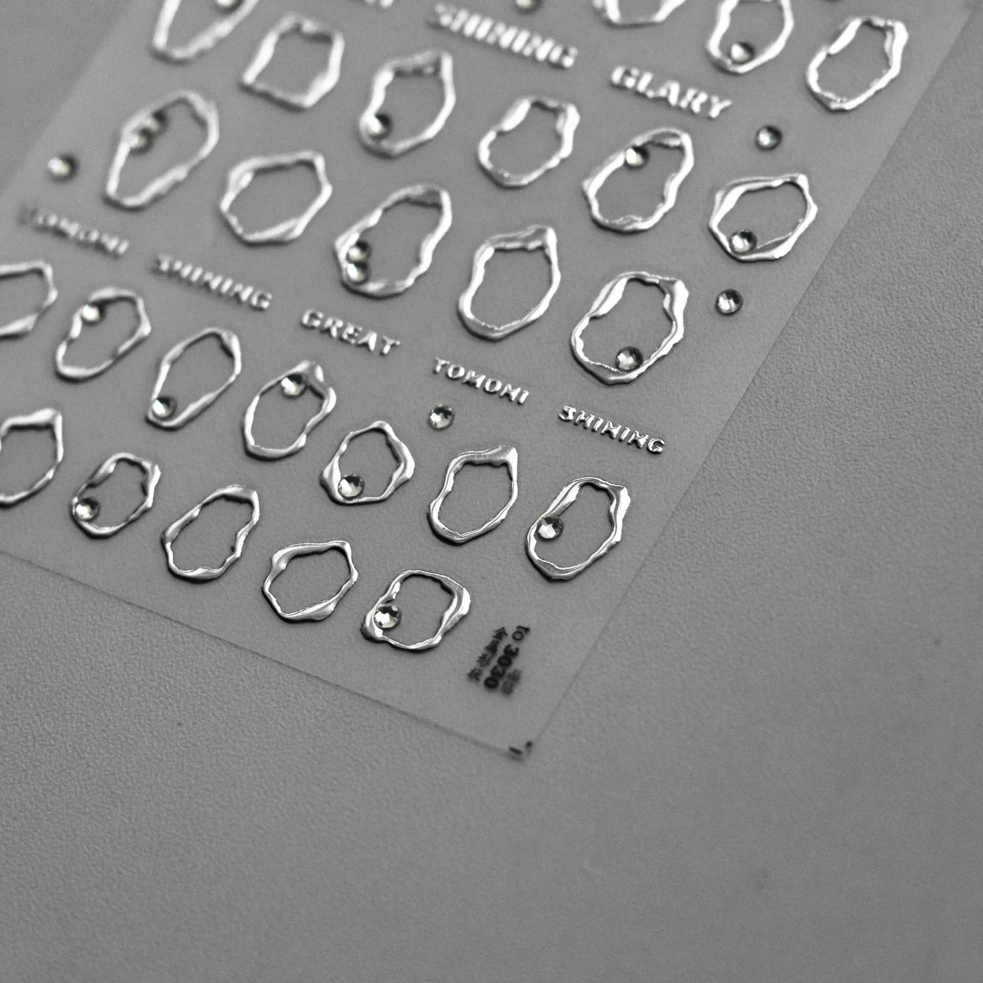 Gold Scepter Frames Nail Art Stickers Lavish Jewel Crown Patterns 5D Metal Nail Sticker Self Adhesive Manicure Decorat Decal DIY