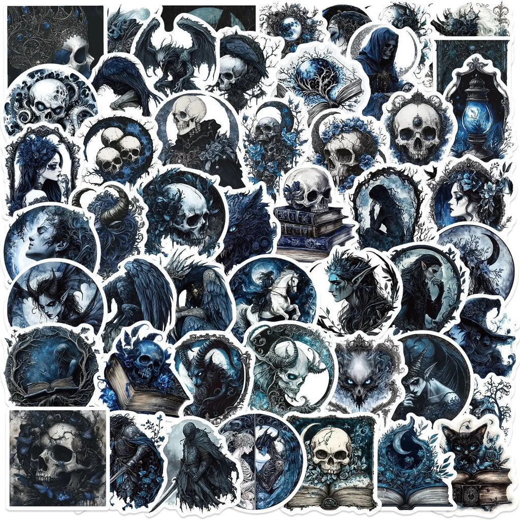 50/100PCS Cartoon Dark Gothic Graffiti Stickers Decorative Guitar Notebook Luggage DIY Stationery Waterproof Stickers