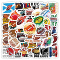 50/100 Pcs Cartoon Rugby Sports Creative Stickers Reusable for Suitcase Stationery Box Phone Case Desk Helmet Decals