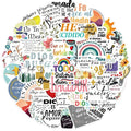 50/100PCS Cute Spanish Bible PVC Sticker Aesthetic Decoration For Scrapbooking Stationery School Supplies For Decor Stickers