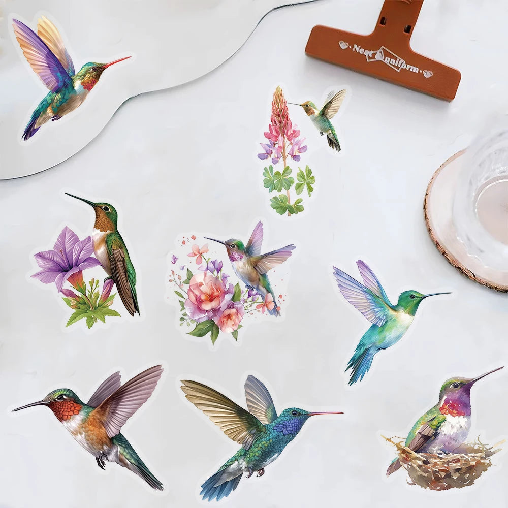 50PCS hummingbird Stickers Creative Phone Community Skateboard DIY Fashion Dormitory Chambre Nostalgic Waterproof Sticker