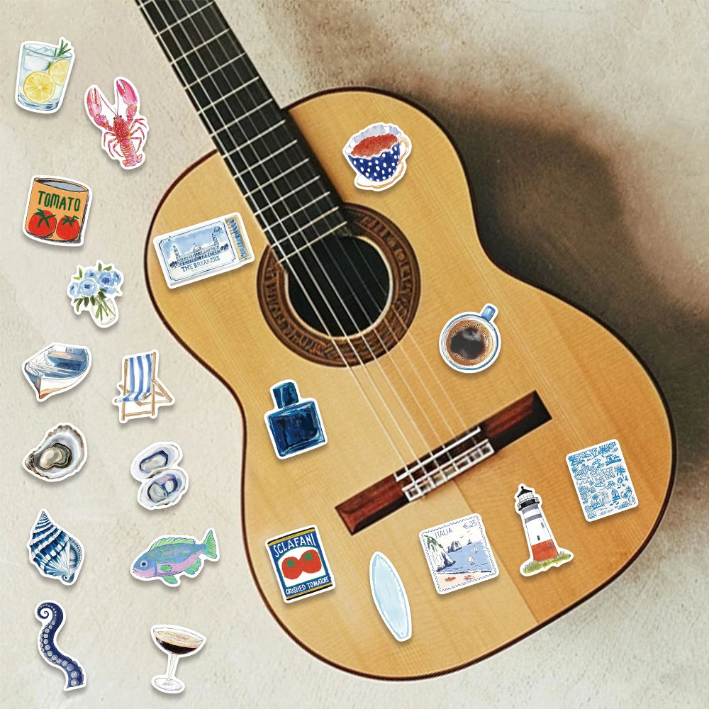 50PCS Sailing Graffiti Stickers DIY Luggage Skateboard Water Cup Manual Laptop Waterproof Stickers Toy