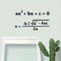 1pc Contemporary Matte Finish Vinyl Wall Decal - Quadratic Formula Math Education Sticker, Self-Adhesive Graphic Art for Classro
