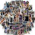 50PCS Black Homies Stickers Harajuku Aesthetic Waterproof Decal Skateboard Scrapbook Cartoon for Laptop Luggage Bike Gifts Decal