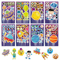 Variety Of 8PCS Cartoon Make a Face Change Sticker DIY Decoration Phone Notebook Pen Stationery Sticker For Children Rewards